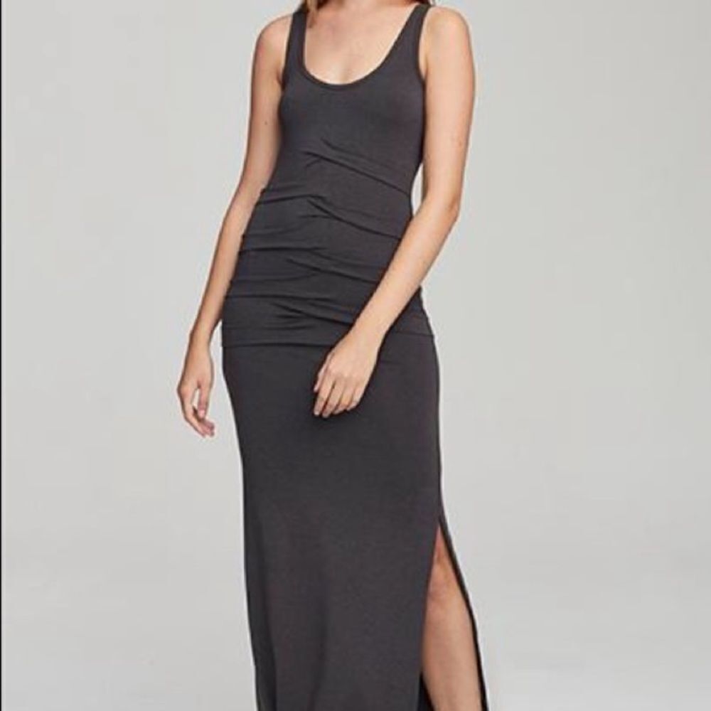 Dubai ruched bodycon tank top Maxi dress medium 8/10